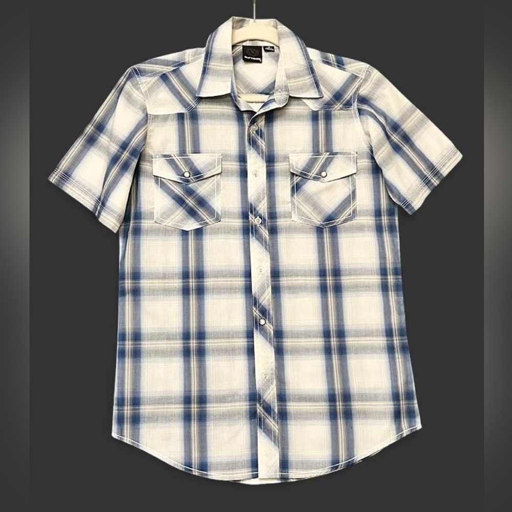 BURNSIDE Short Sleeve Western Style Button Up Shirt
